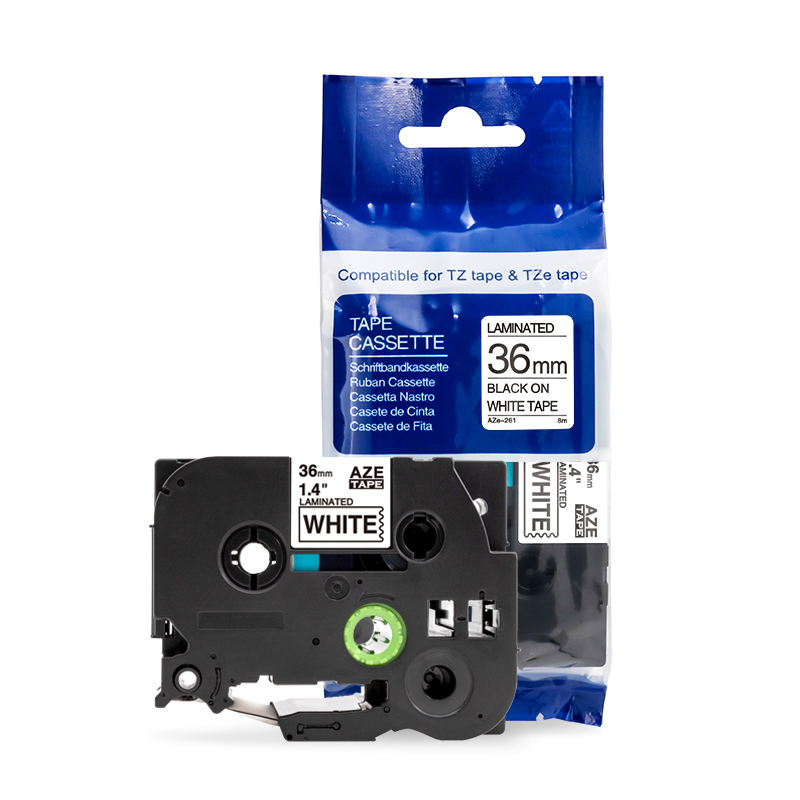 爱墨 AZE-261标签色带白底黑字36mm /个高清大图