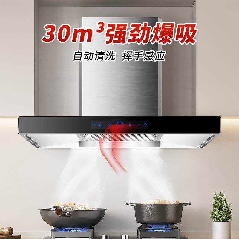 欢呼好太太 抽油烟机欧式 顶吸式T型脱排直吸自动清洗家用厨房吸油机排烟罩自行安装 165T-2图片