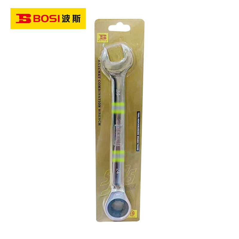 波斯(BOSI) 荧光系列精品棘轮两用扳手 24mm 把高清大图