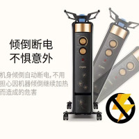 扬子油汀取暖器家用电暖器暖气片电热油酊暖风机烤火炉卧室客厅烘衣加湿大面积-黑+金9片[配烘衣架加湿器+倾倒断电]