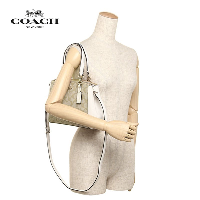 COACH 蔻驰 小号C纹杀手包Christie双拉链手提单肩斜挎包 F36718 58290 Coach女包包
