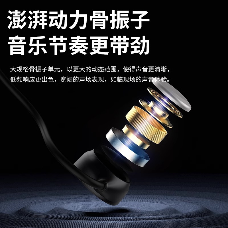 飞利浦(PHILIPS)骨传导耳机蓝牙无线开放式不入耳运动跑步户外骑行挂耳式长续航骨传感音乐耳机 TAA1609白色
