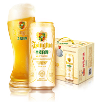 青岛啤酒(TSINGTAO)白啤(11度)500ml*12罐 整箱装 官方直营 新老包装随机混发部分六月三十到期