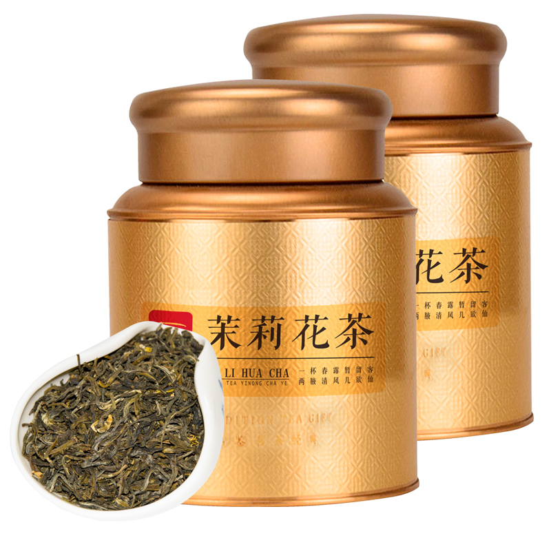 一农 特级茉莉花茶150g/罐 2罐送礼袋 绿茶茉莉花