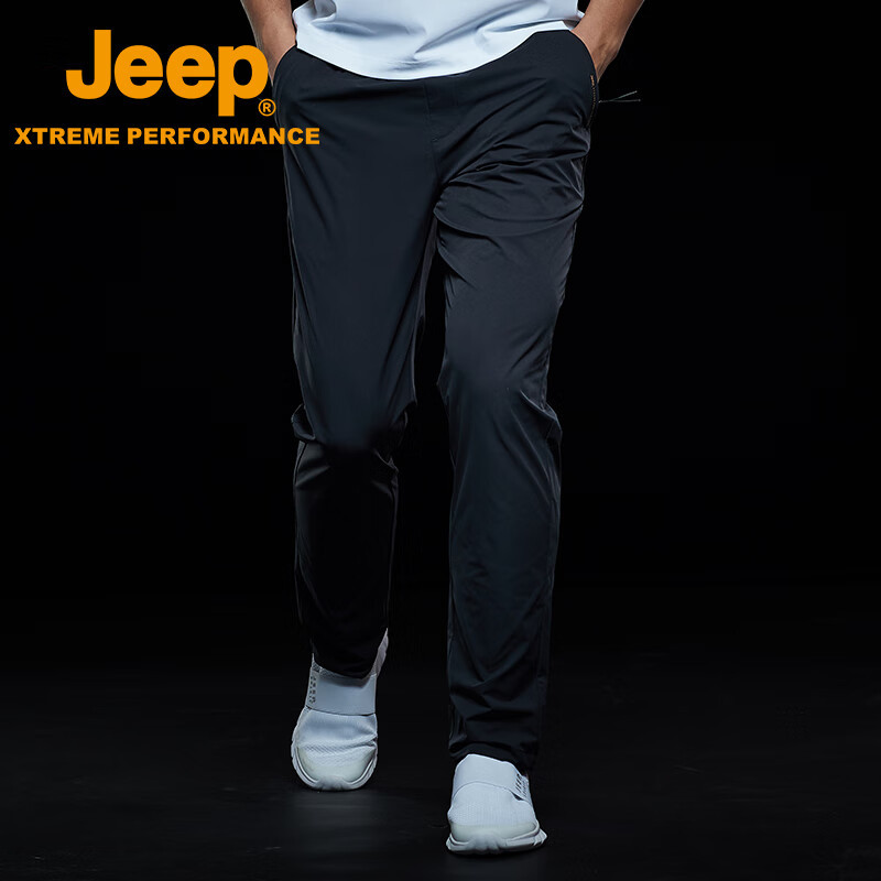 Jeep男式徒步长裤J112093874 颜色:深灰M 面料:聚酯纤维