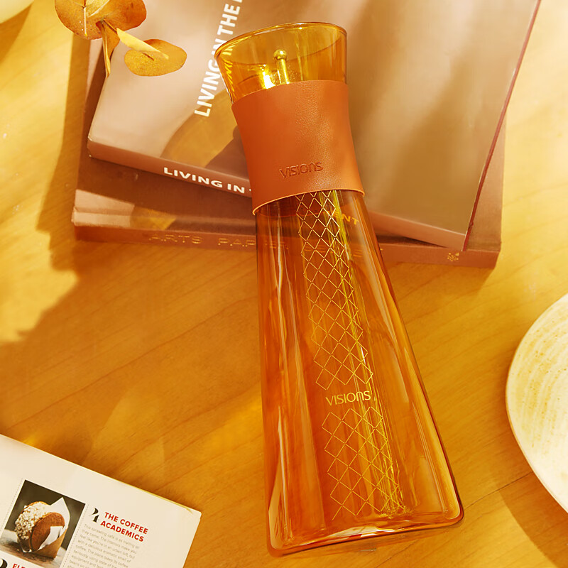 康宁鎏金冷水壶1300ml 琥珀色耐热玻璃凉水壶 大容量高颜值凉白开水瓶高清大图
