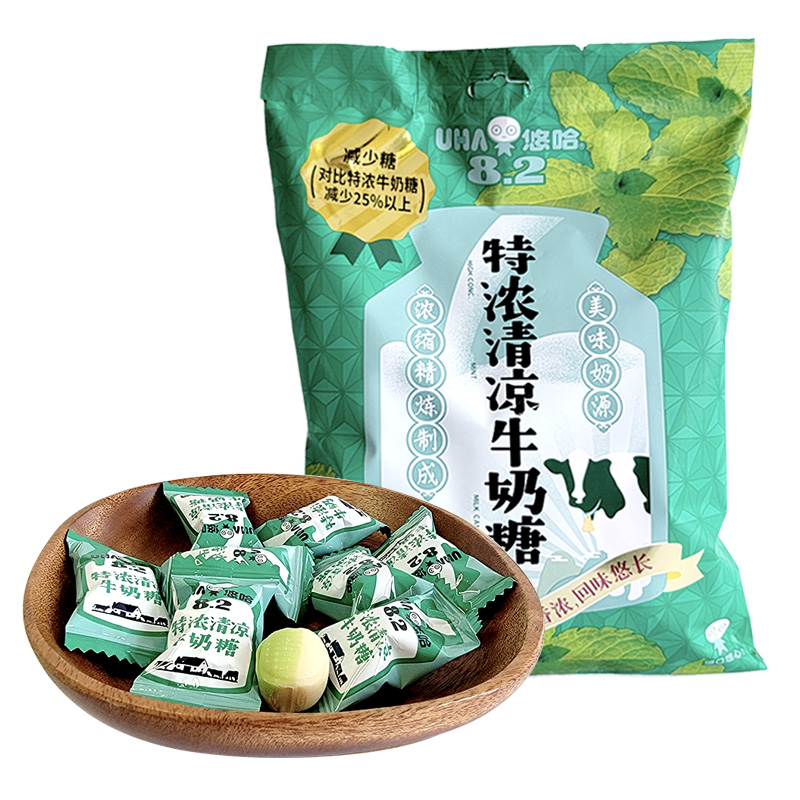 悠哈奶糖UHA牛奶糖特浓牛奶糖袋装300g结婚喜糖零食品高清大图