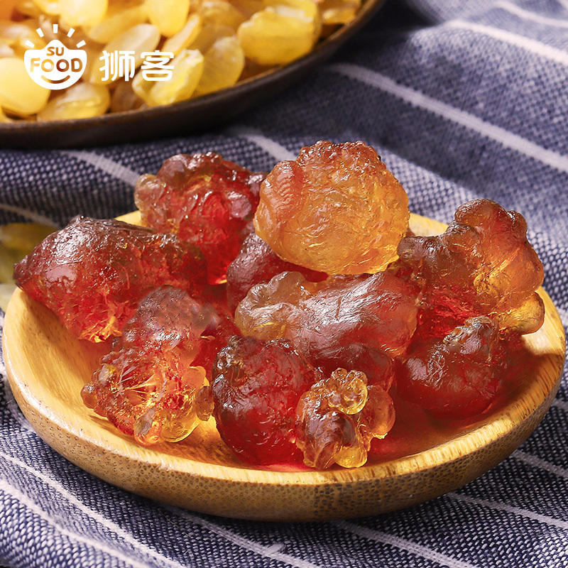 狮客[苏宁自主品牌]湖北随州桃胶200g 桃花泪 湖北随州桃树胶 桃胶羹甜汤糖水配料 甜羹原料