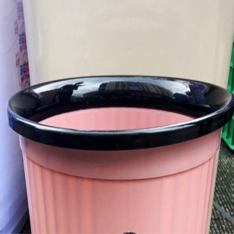 茶花(CHAHUA) 家用带压圈圆形酒店办公 纸篓 垃圾桶