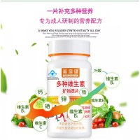 美澳健多种维生素矿物质片60片/瓶*1瓶成人成年男性健康女士补充vc维c钙铁锌硒维e保健品复合维生素单瓶装50g
