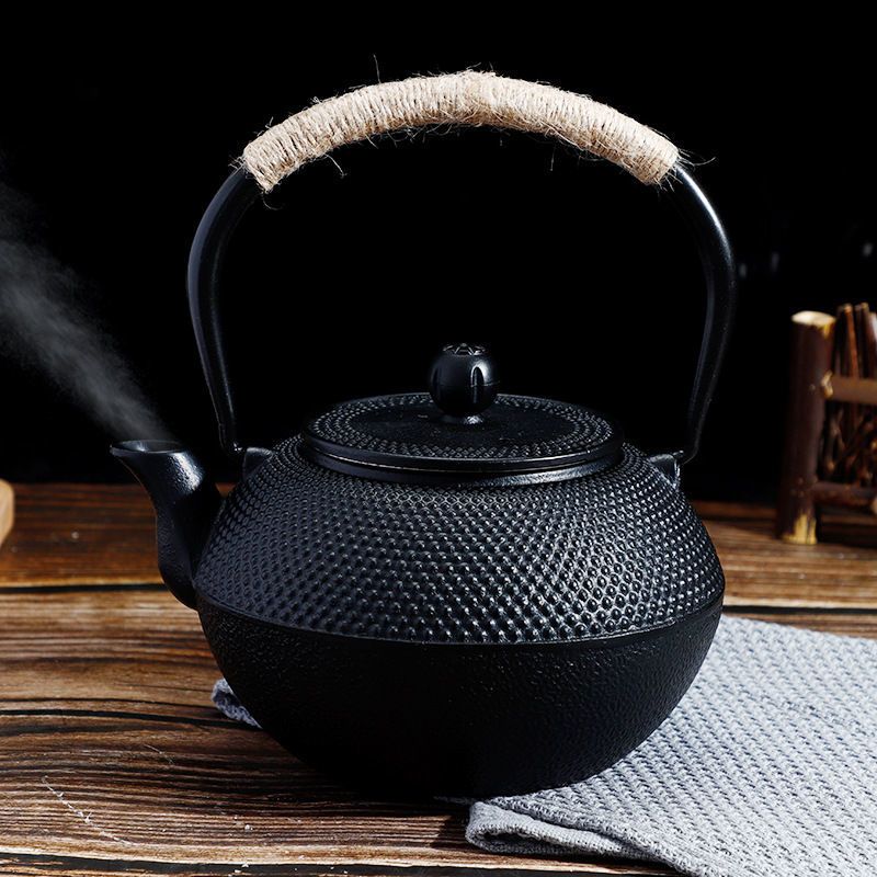 鱼丸 茶具煮茶壶手工 铸铁壶日本进口砂铁壶茶具烧水泡茶老铁壶
