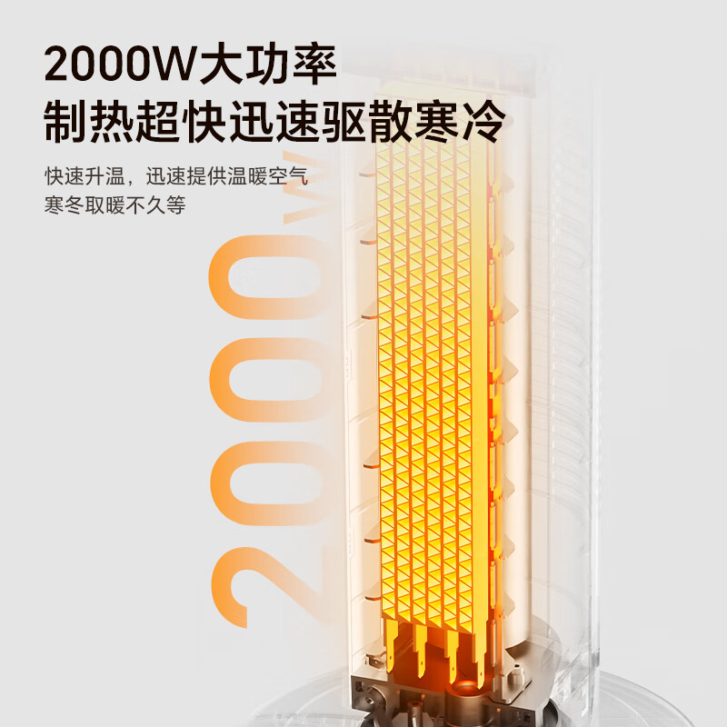 苏泊尔(SUPOR)取暖器暖风机电暖气家用电暖风暖炉热风机小型电暖风 [遥控款]ESHW-PC203B-20/米色高清大图