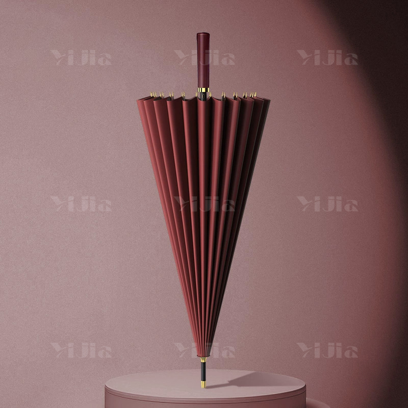 翌嘉 YJ5081616雨伞 可定制logo可印图案 24骨 酒红色 10把起订高清大图