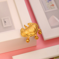 金一足金 长命富贵精品儿童锁包黄金吊坠 送宝宝首饰礼物 （计价） ABB006