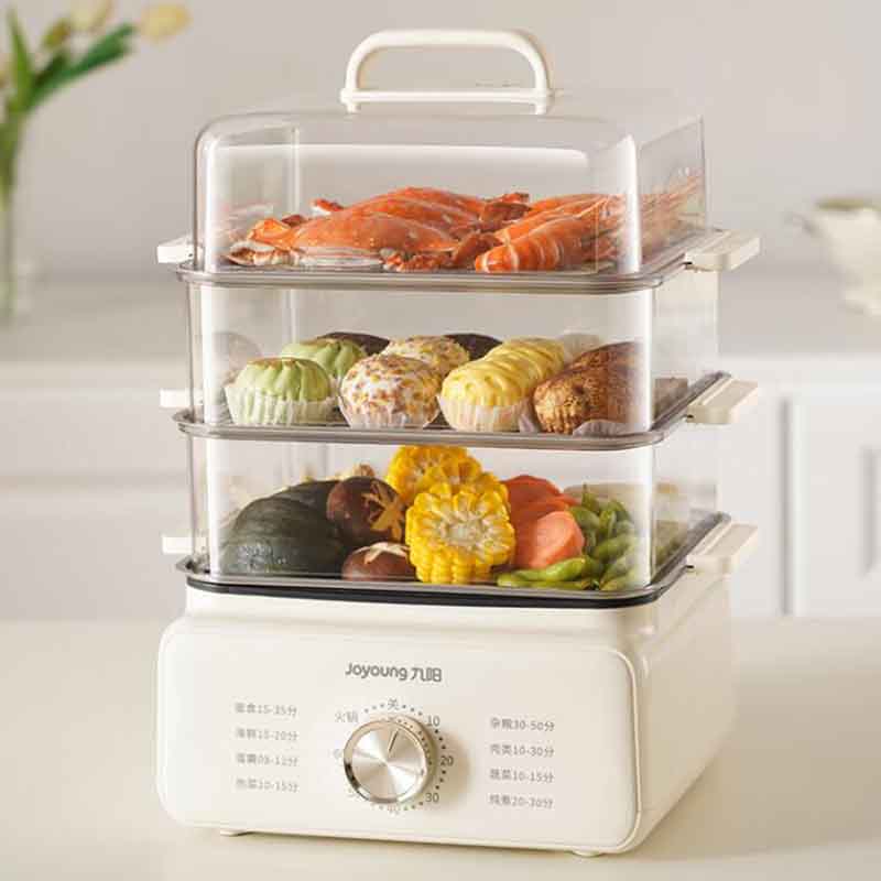 九阳DZ175HG-GZ126全能四层大容量分体式可拆洗电蒸锅多用途锅319*272*421mm