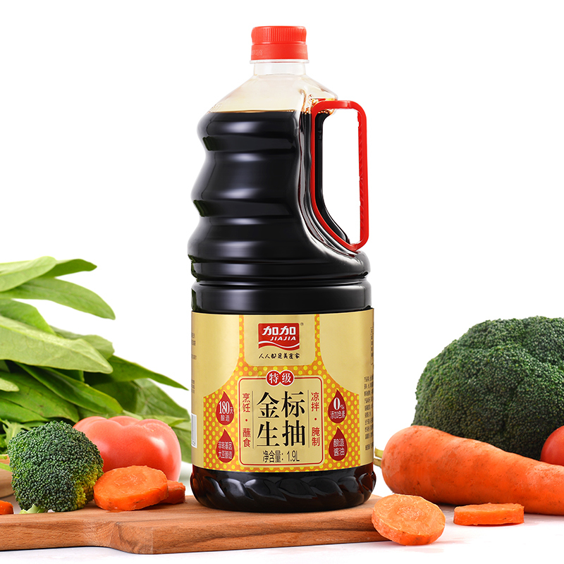 加加 特级金标生抽1.9L 酿造酱油 炒菜火锅调味品