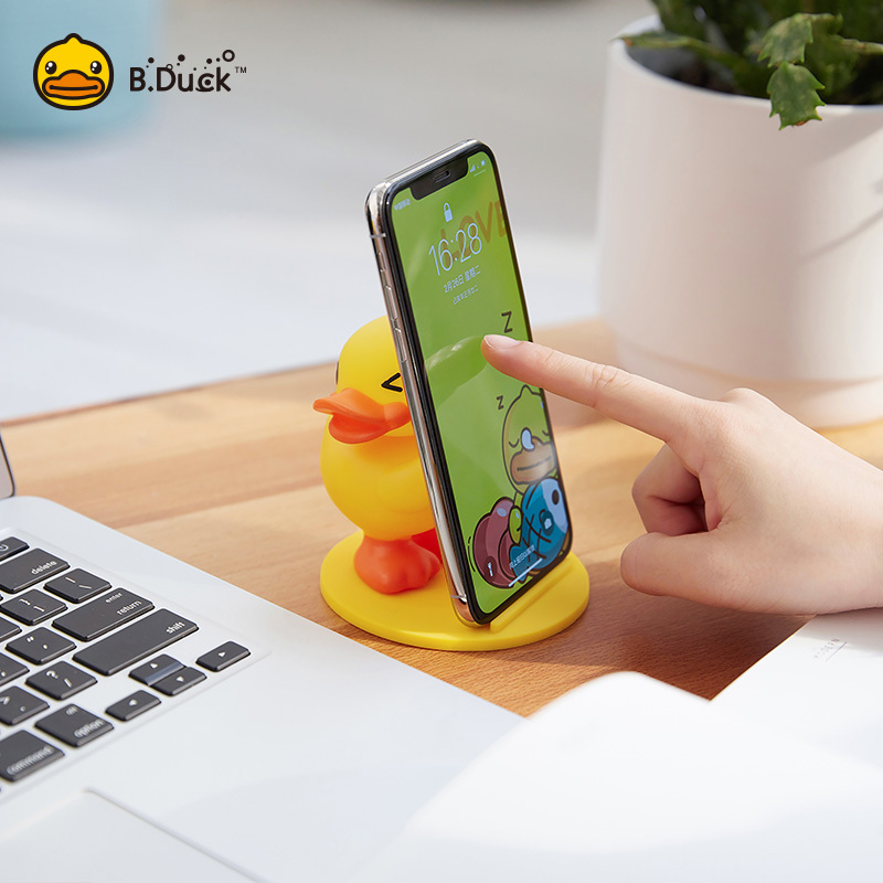 B.Duck小黄鸭懒人创意手机支架座周边公仔桌面ipad支架