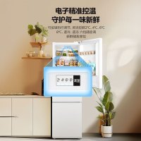 美的(Midea)219升小型冰箱MR-230TE极地白 三门三温租房家用客厅三开门大容量中门软冷冻节能省电