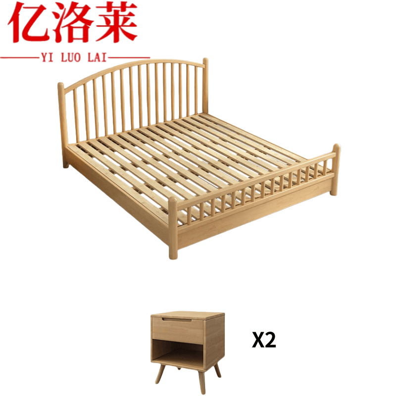 亿洛莱 床+床头柜 1200*2000mm 套高清大图