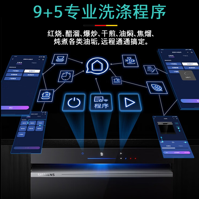 西门子(SIEMENS) 洗碗机极净魔盒14套Auto嵌入式洗碗机SJ43EB66KC