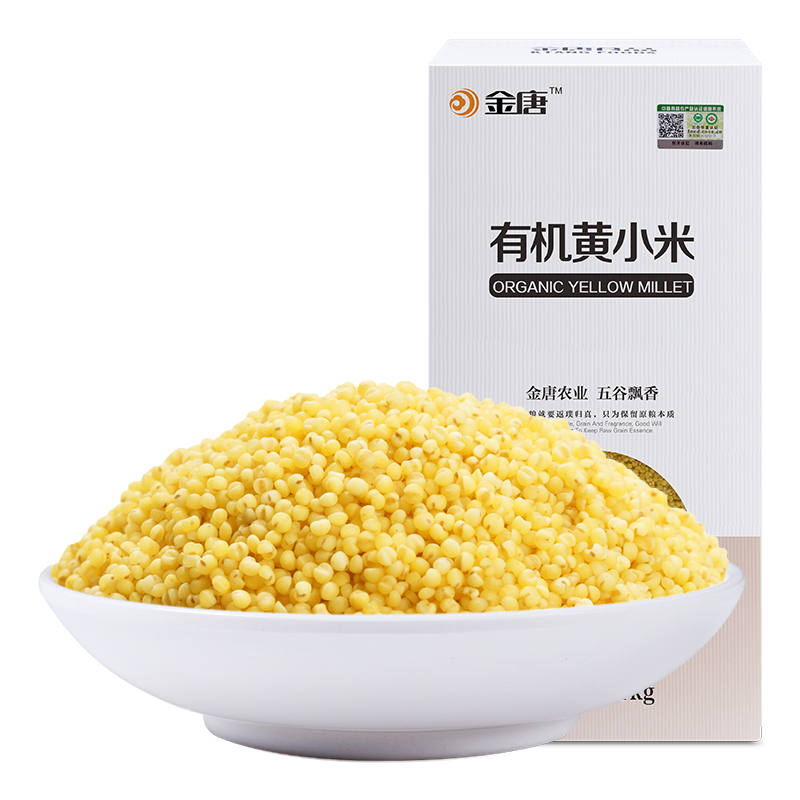 金唐(KTANG)有机黄小米1kg 小黄米粥 小米粥东北五谷杂粮