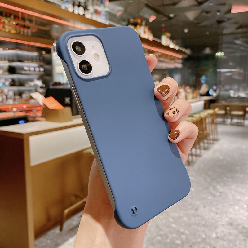 vmonn新款苹果12手机壳无边框iphone12裸机手感pro半包max硬壳ip十二