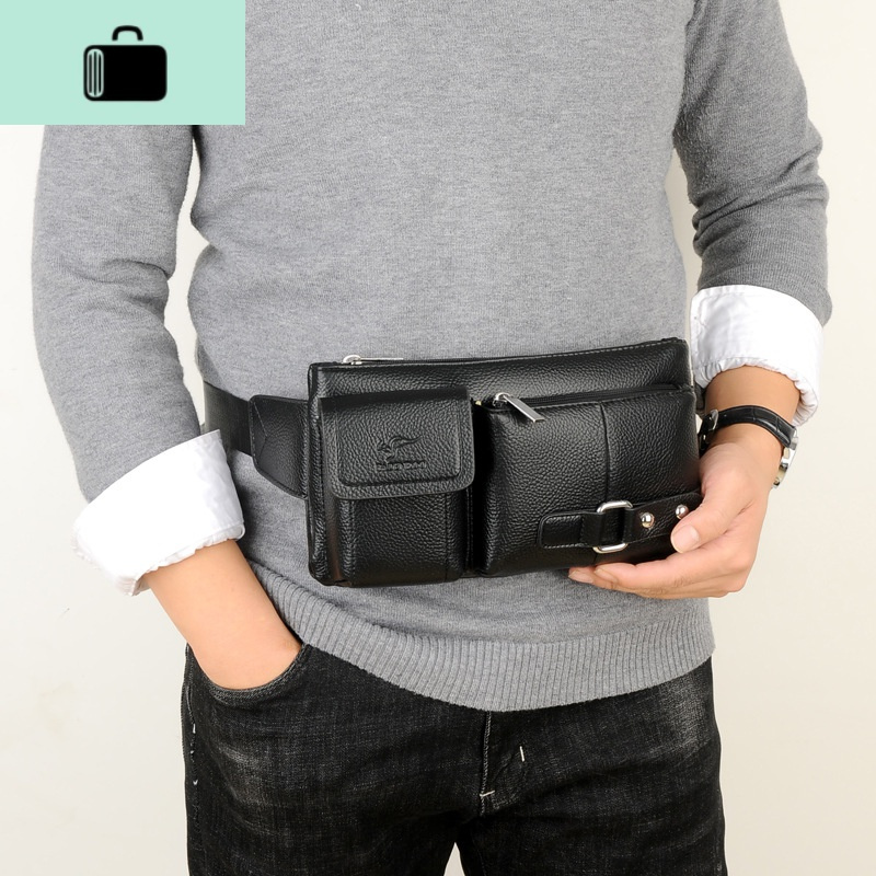 多功能男士腰包手机包男带穿腰包单肩斜挎包斜背包男胸包小包newlake
