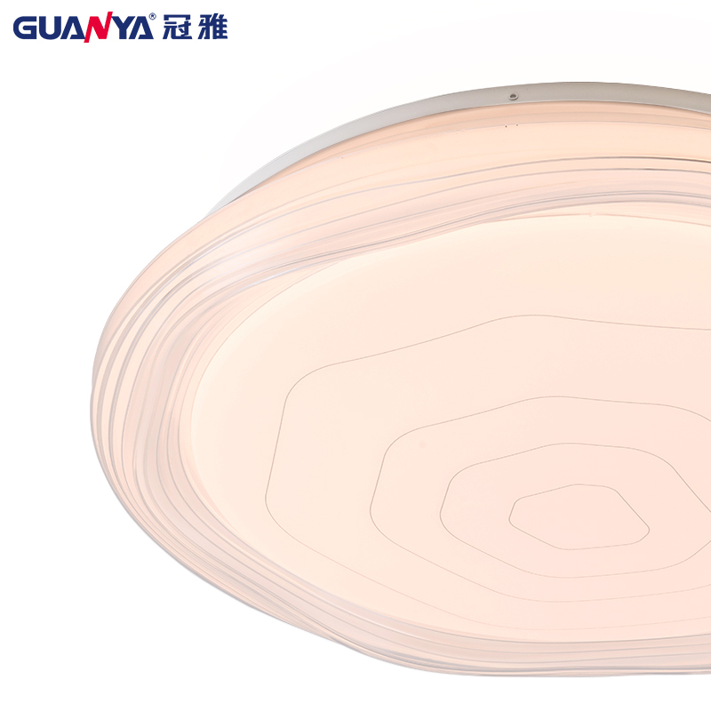 冠雅(GUANYA)XD108-52W新款简约现代圆形卧室灯主卧房间LED吸顶灯三色变光温馨书房阳台灯具照射面积15其他
