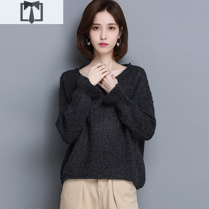 suntek镂空针织衫低领毛衣女早秋2020秋季新款薄款宽松毛线罩衫短款