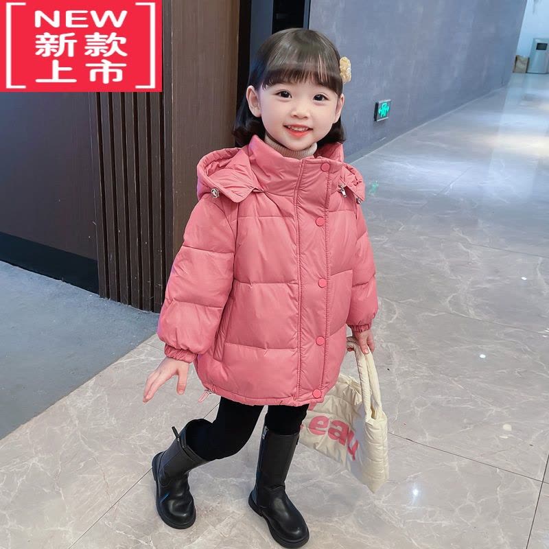 可莉允女童羽绒服中长款2022新款冬季洋气女宝宝加厚棉服免洗儿童图片