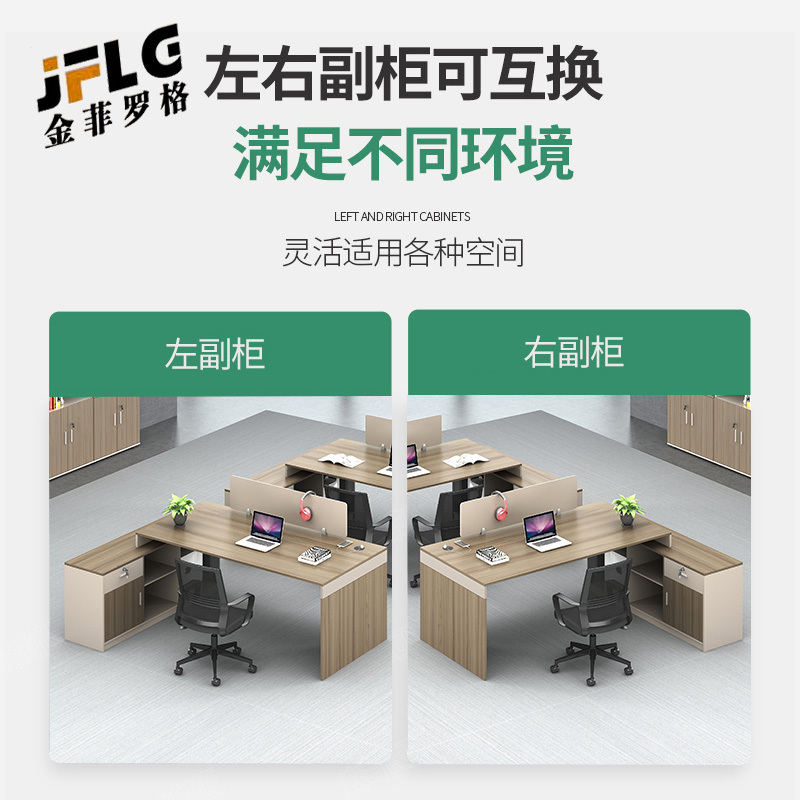 金菲罗格带侧柜办公桌