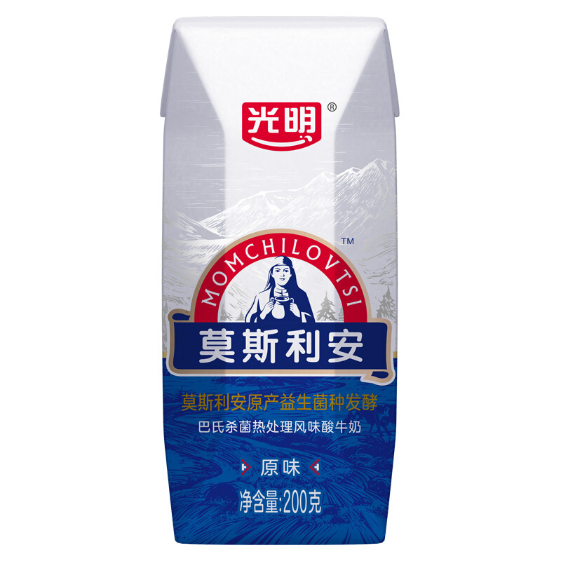光明 莫斯利安 常温酸奶酸牛奶(原味)200g*12盒钻石装