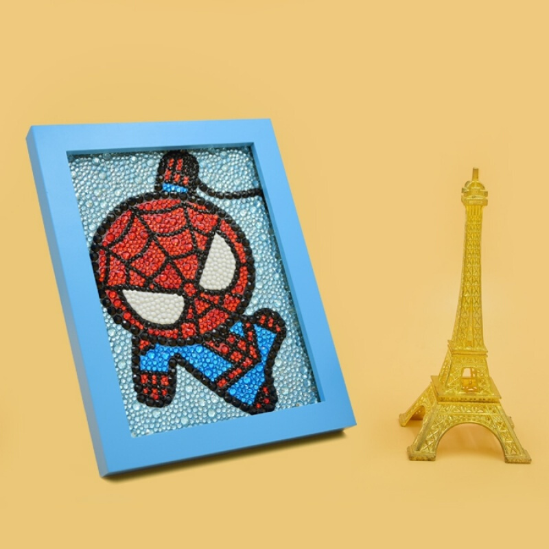 蜘蛛侠SPIDERMAN儿童卡通钻石贴画DIY十字绣相框大小钻满钻客厅大
