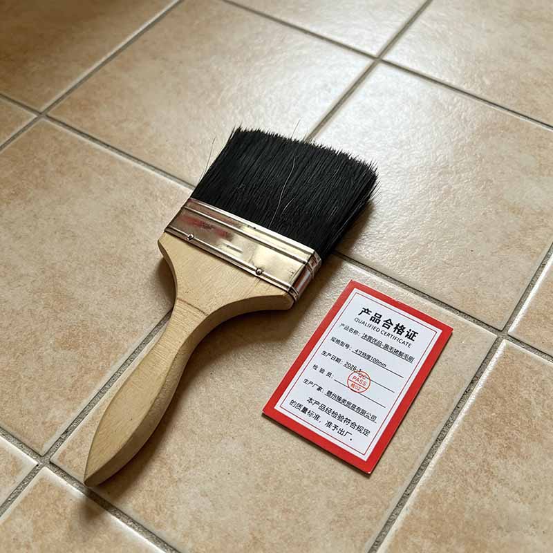 沐霓优品 黑毛猪鬃毛刷 4寸特厚100mm 把高清大图
