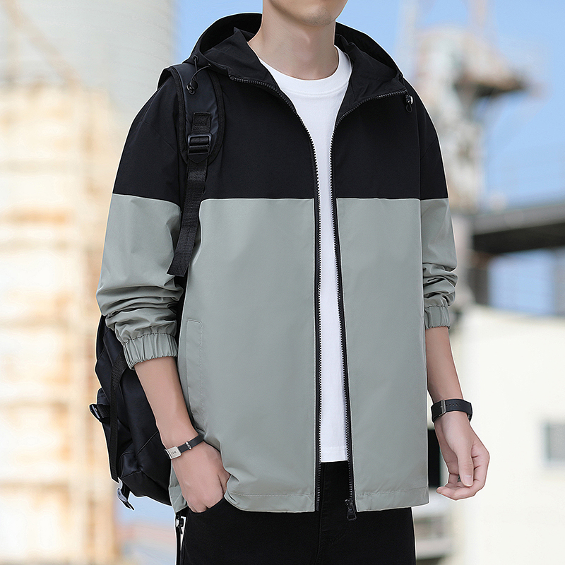 蒙洛里克秋装夹克男百搭休闲上衣运动男装外衣男式男款风衣套装男士