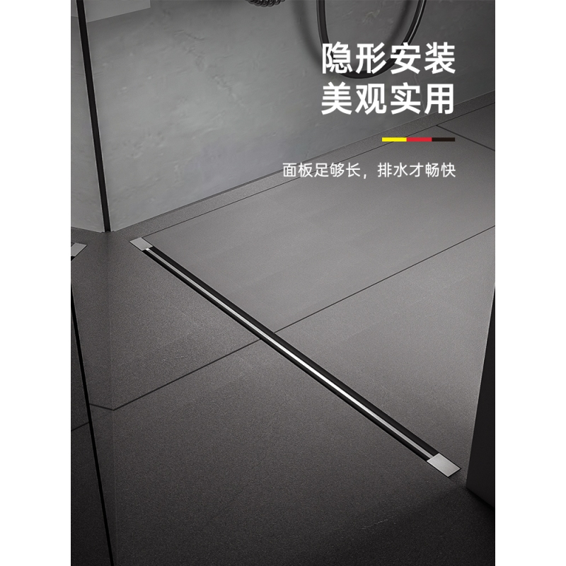 线性地漏极窄线形长条型加长隐形304不锈钢卫生间全铜防臭芯定制_632