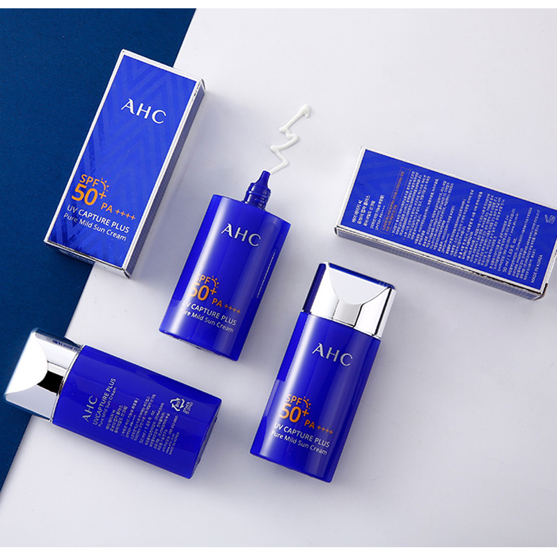 ahc防晒霜新款50ml小蓝瓶防晒隔离霜学生男女面部防水防汗隔离紫外线