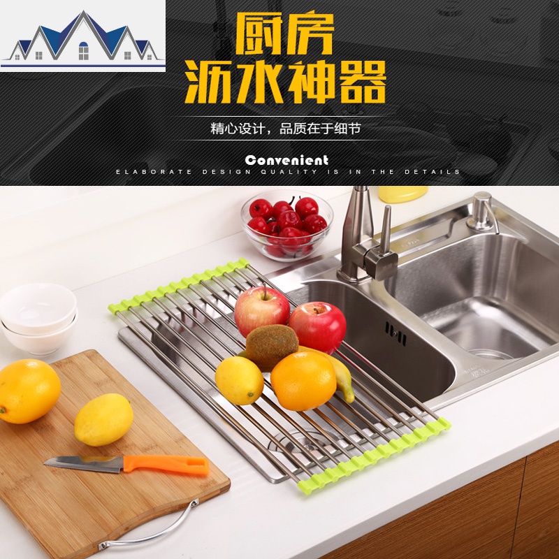 家用多功能碗筷沥水架 厨房水 小型不锈钢洗菜碗盘碟置物架 三维工匠高清大图