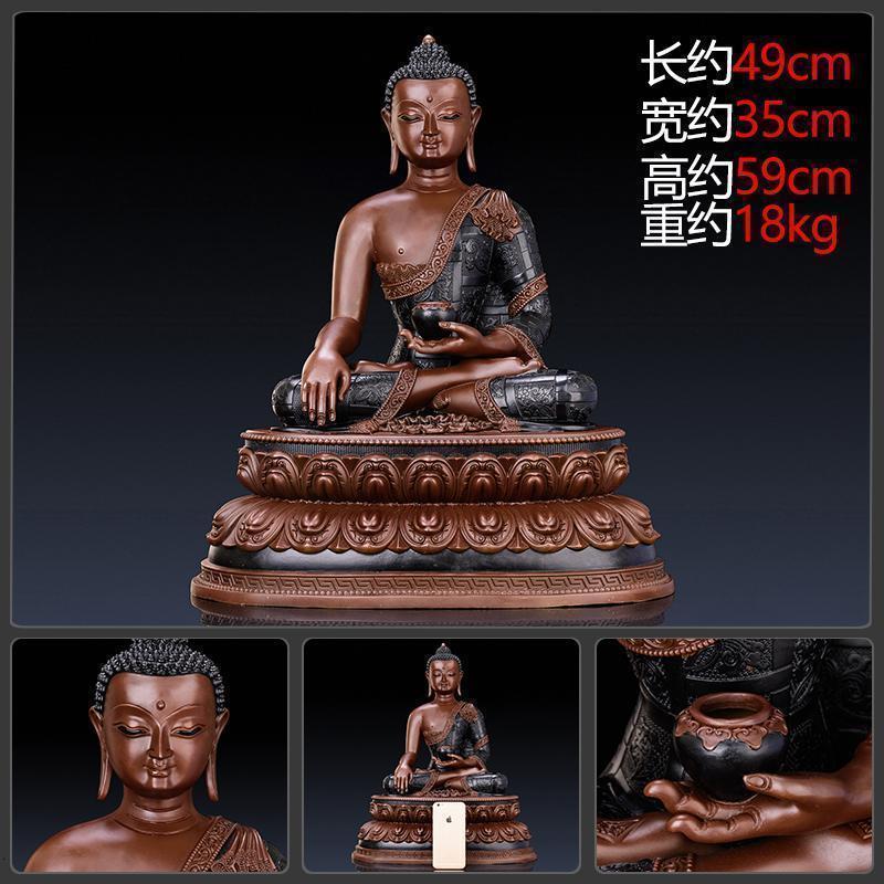 美帮汇释迦牟尼佛像 铜密宗释迦摩尼佛三宝佛如来佛摆件工艺品高清大图