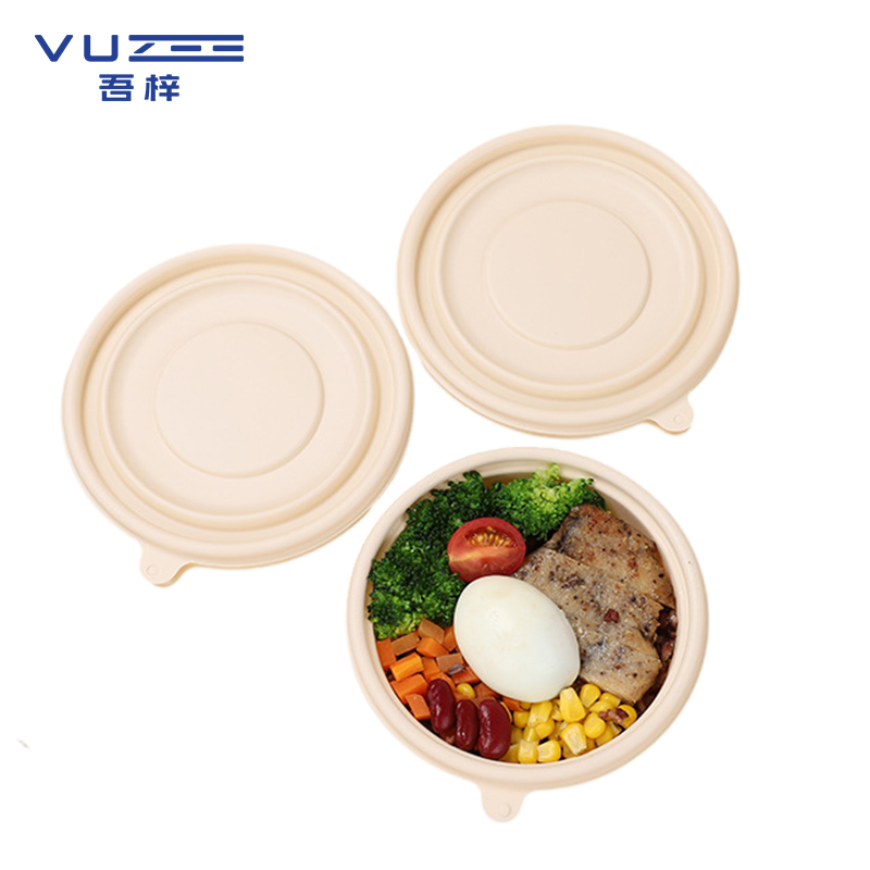 吾梓 一次性餐盒 圆形打包饭盒500ml*300个/箱高清大图