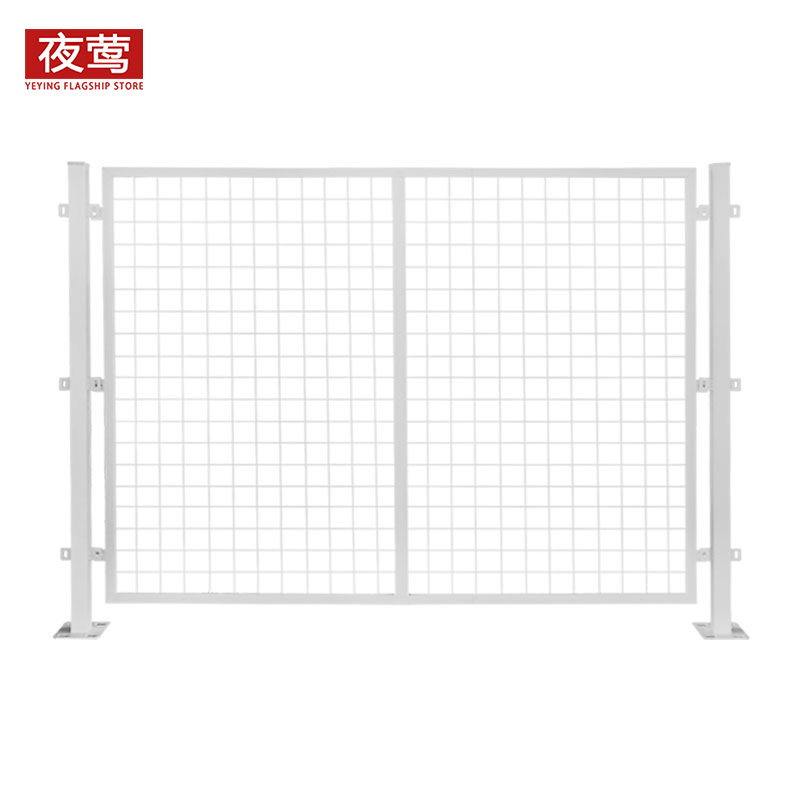 夜莺 工厂仓库隔离网车间隔离网围栏网防护网快递分拣隔断网铁丝网门防护栅栏 白色2米高*1米宽/一张网一根柱