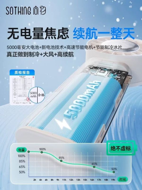 向物Sothing 制冷高速风扇-引擎ice Z(5000毫安)星空灰高清大图