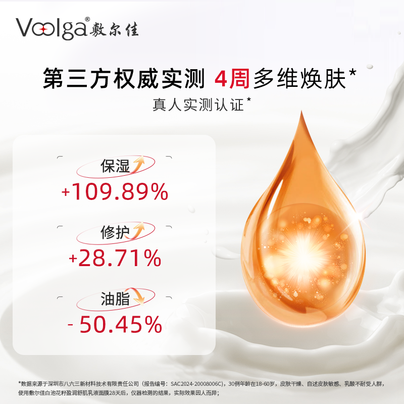 敷尔佳白池花籽盈润舒肌乳液面膜25ml*5片/盒高清大图