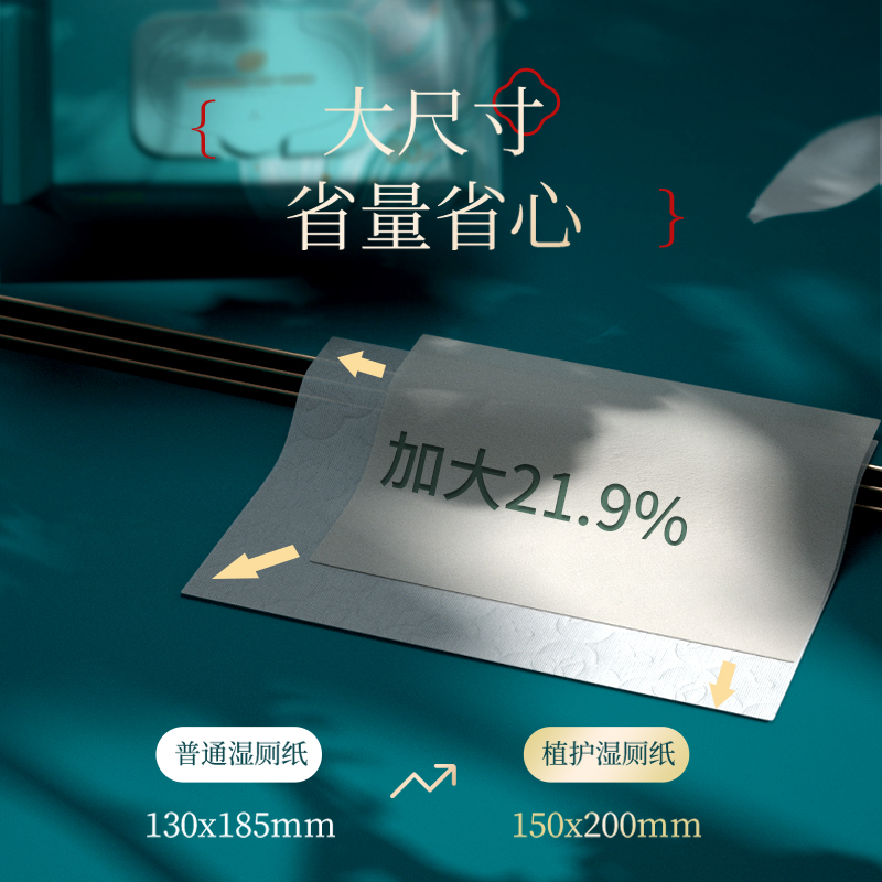 植护 青黛湿厕纸 150*200mm/80片 *6包高清大图