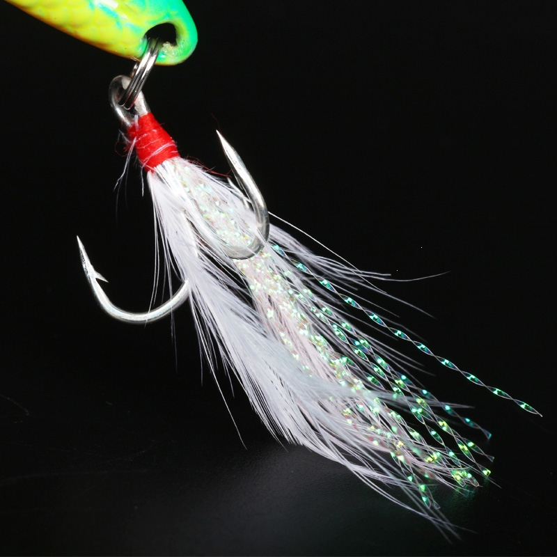 白条路亚假饵震颤摇摆闪电客飘落夜光铁板亮片淡水远投鲈鱼翘嘴