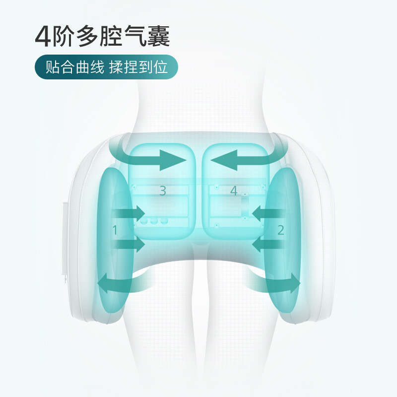 飞利浦(PHILIPS)按摩仪 空气波腰臀按摩器背部腰部腿部臀部 恒温热敷 礼物多功能空气波摩仪器7101B自营