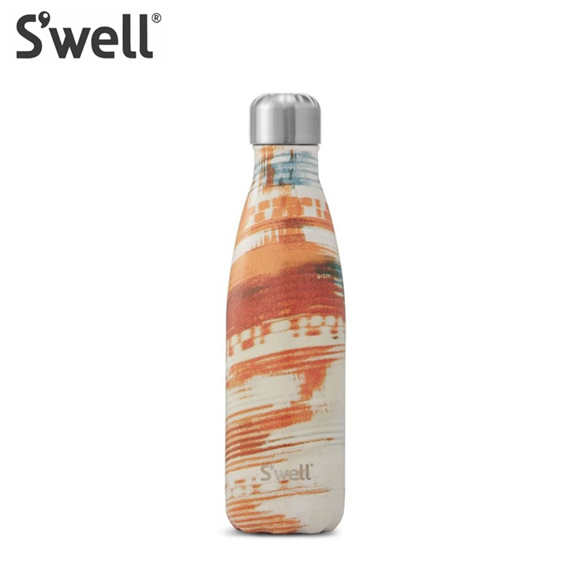 美国S’well 保温杯 TWB-SLVR07 500ml光线孟买 不锈钢保温保冷水杯男女便携式情侣杯