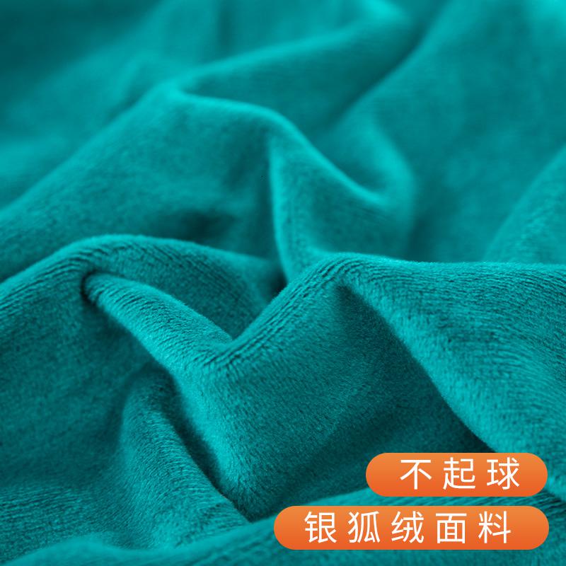 加厚毛绒弹力沙发套罩 松柏绿(加厚银狐绒)(送同款抱枕套) 组合套装[贵妃三人位190-230cm+三人位190-230高清大图