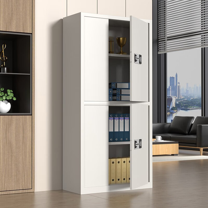 震怡电子保密柜密码柜档案柜资料柜钢制密码锁办公文件柜电子锁铁皮柜 通双节(无抽)国保锁