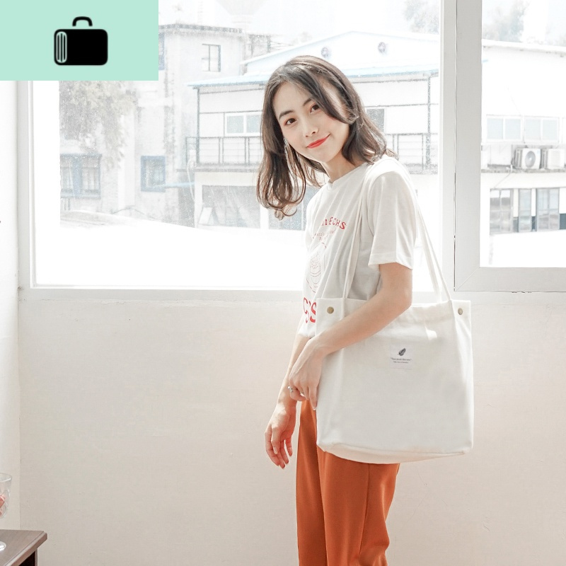 单肩帆布包女手提袋韩版小清新斜跨大容量慵懒风ins无纺布购物袋NEW LAKE女士单肩包